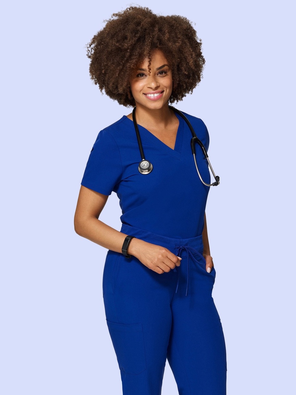 Women's Royal Blue Scrubs Matching Set